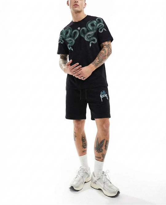 FesFas snake-print T-shirt Set | Black | Men