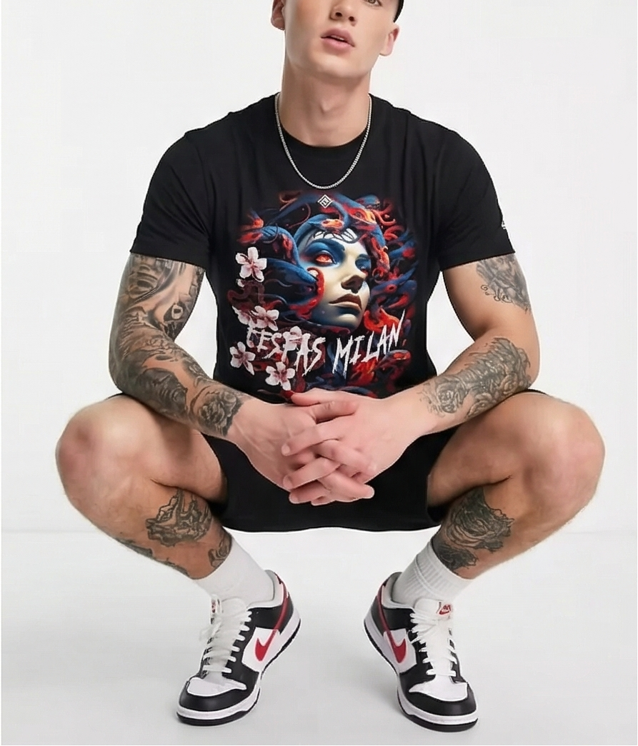 FesFas medusa-print T-shirt Set | Black | Men
