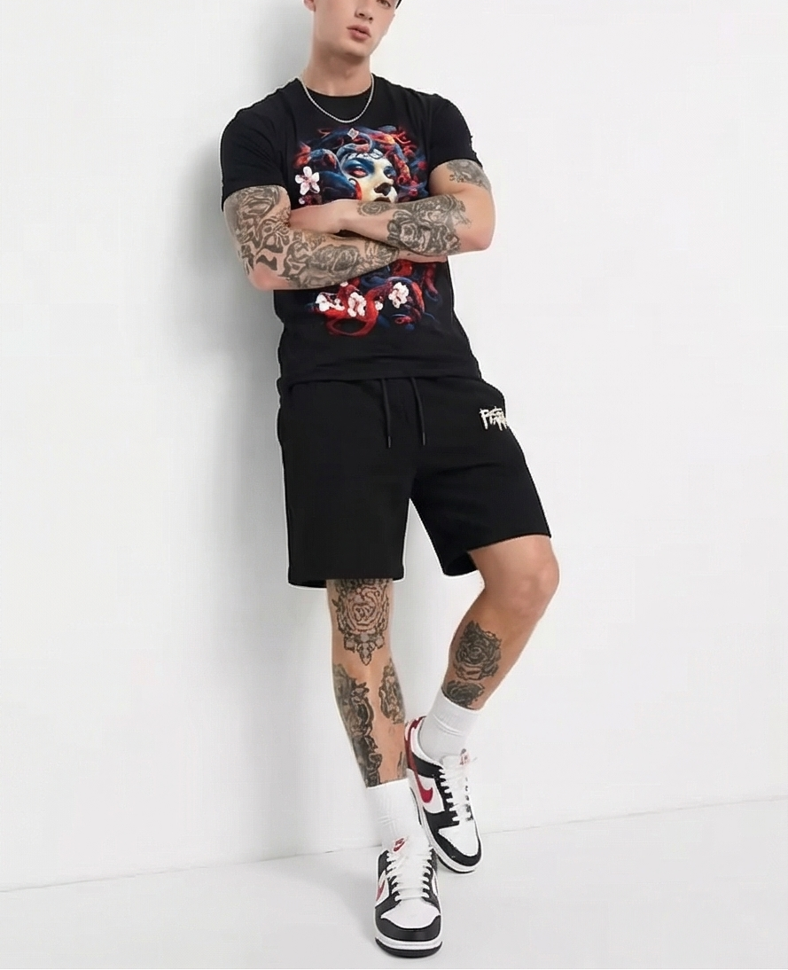 FesFas medusa-print T-shirt Set | Black | Men