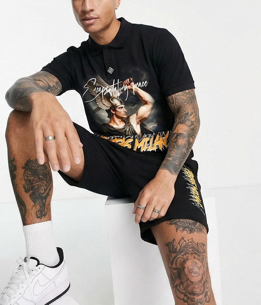 FesFas combatant-print Polo Set | Men | Black