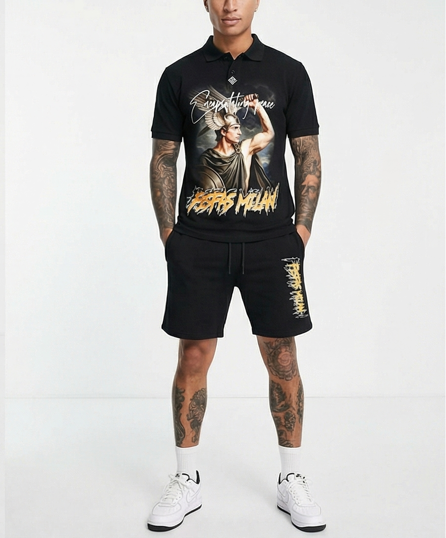 FesFas combatant-print Polo Set | Men | Black