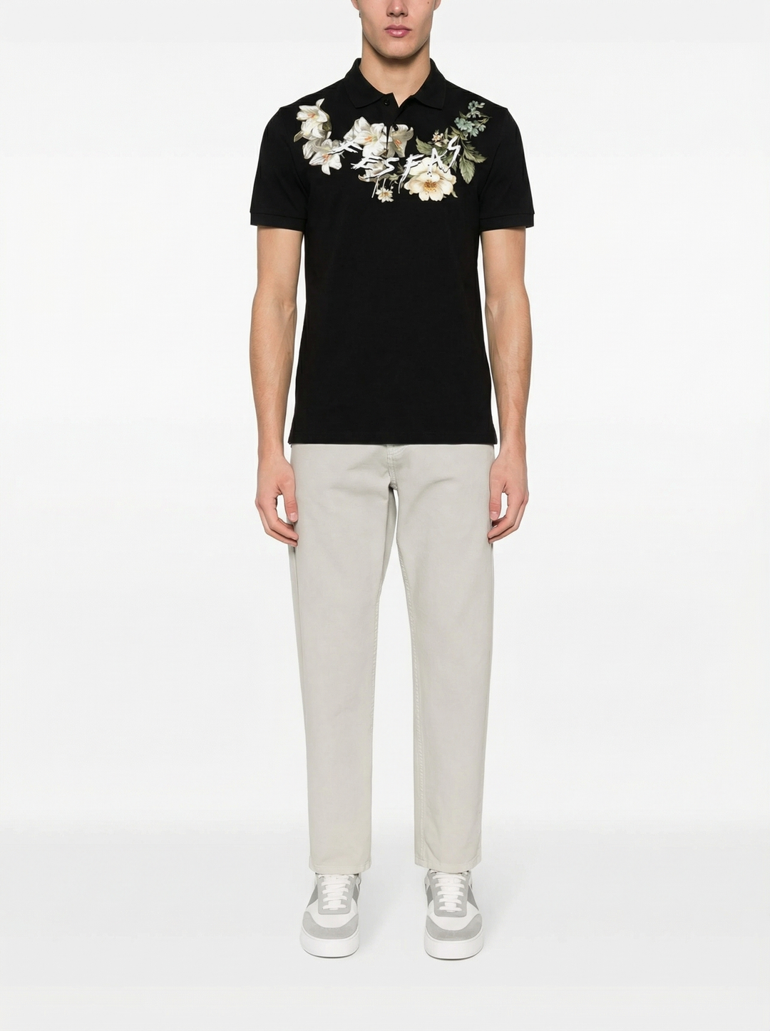 FesFas flowers-print Polo Set | Men | Black