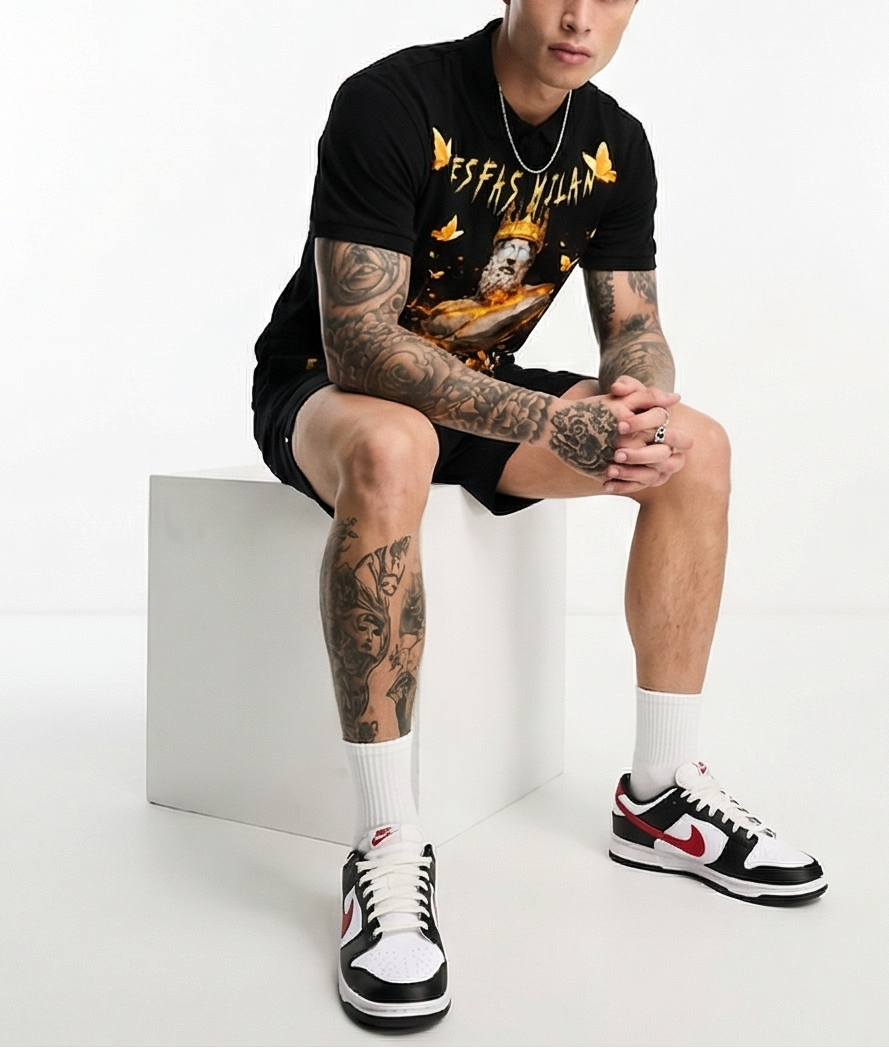 FesFas Poseidon-print Polo Set | Men | Black