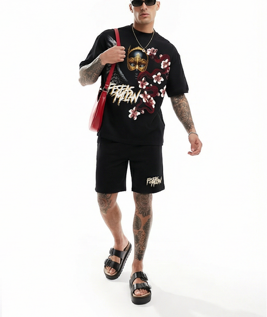 FesFas graphic-print T-shirt Set | Black | Men
