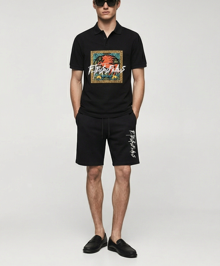 FesFas horse-print Polo Set | Men | Black