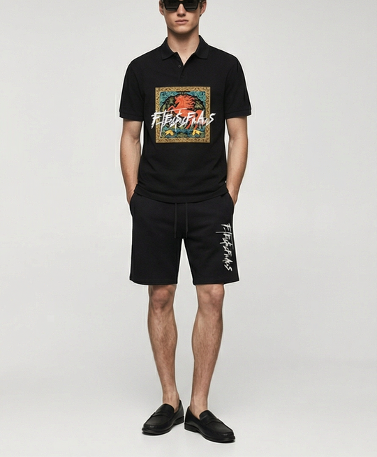 FesFas horse-print Polo Set | Men | Black