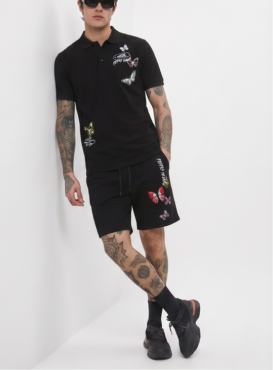 FesFas butterflies-print Polo Set | Men | Black