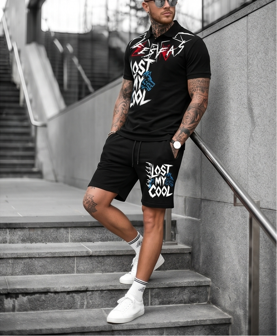 FesFas graphic-print Polo Set