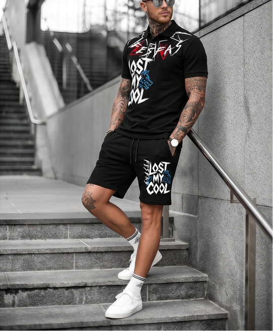 FesFas graphic-print Polo Set | Men | Black