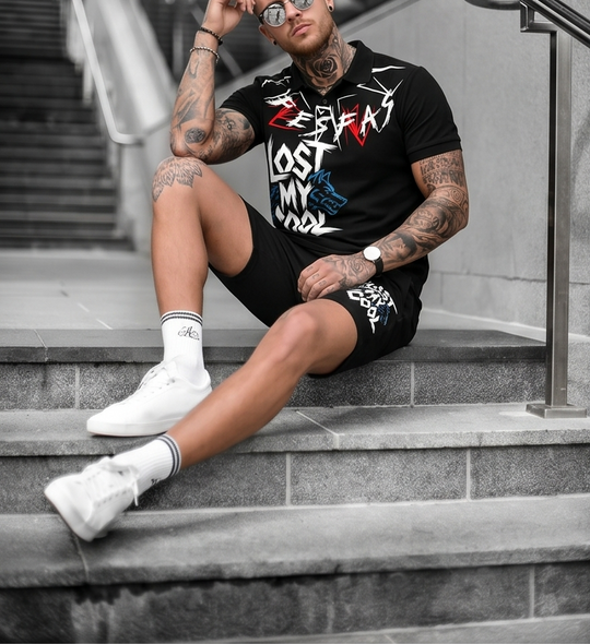 FesFas graphic-print Polo Set | Men | Black
