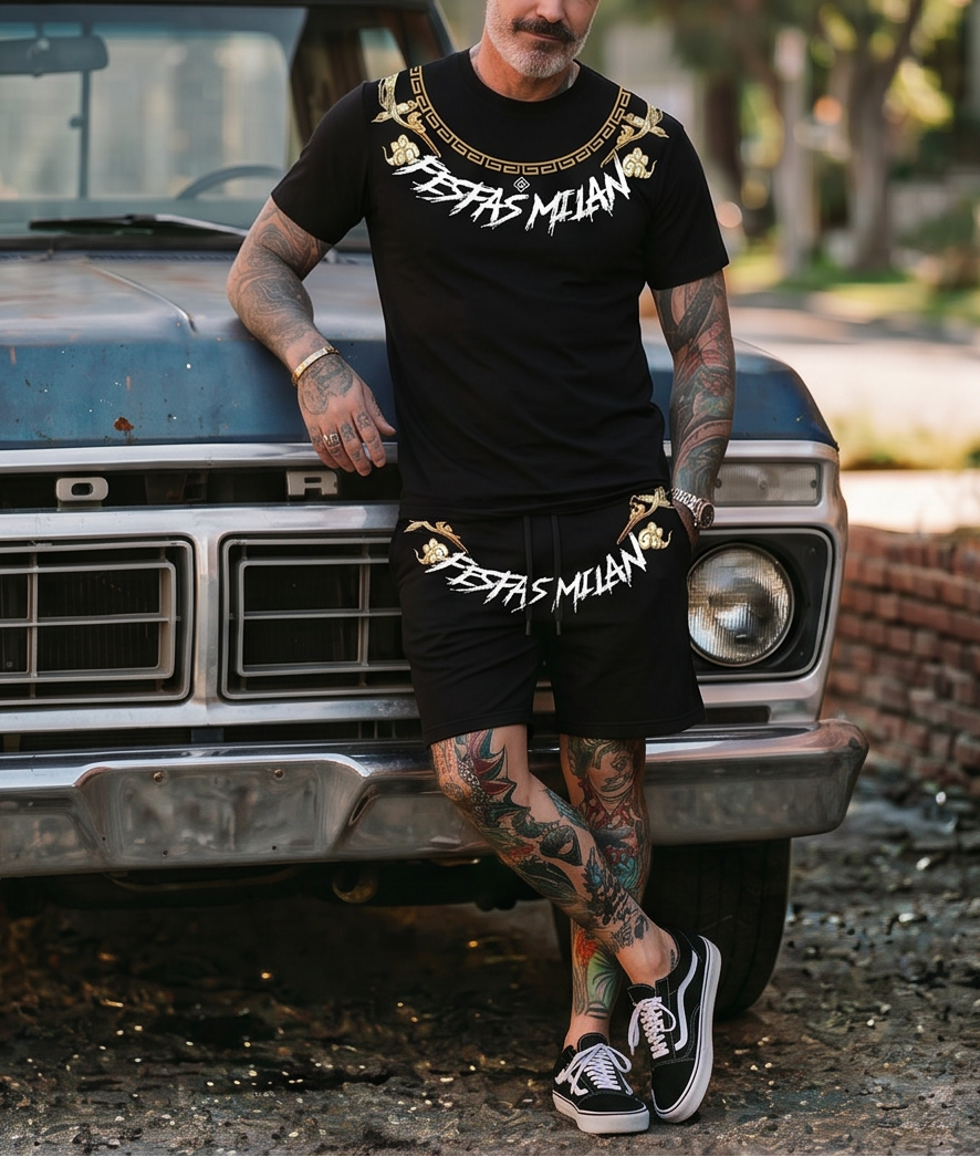 FesFas graphic-print T-shirt Set | Black | Men