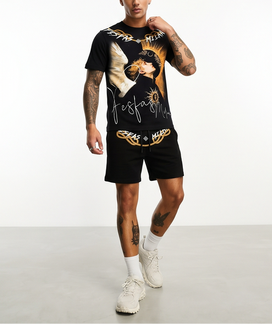 FesFas graphic-print T-shirt Set | Black | Men