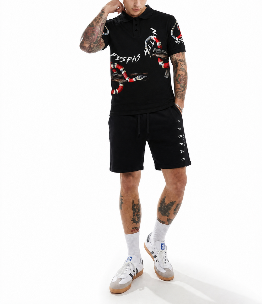 FesFas snake-print Polo Set