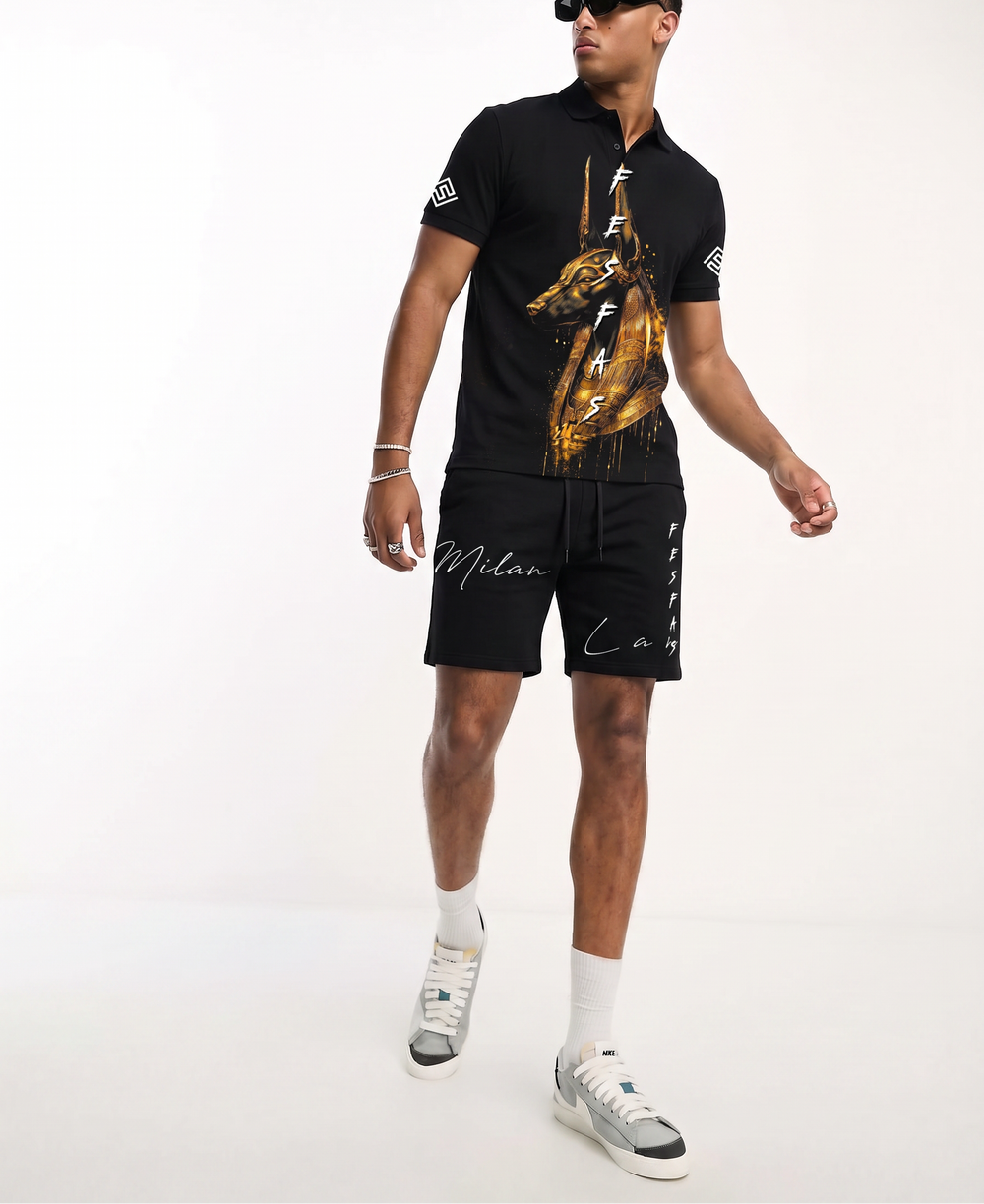 FesFas anubis-print Polo Set