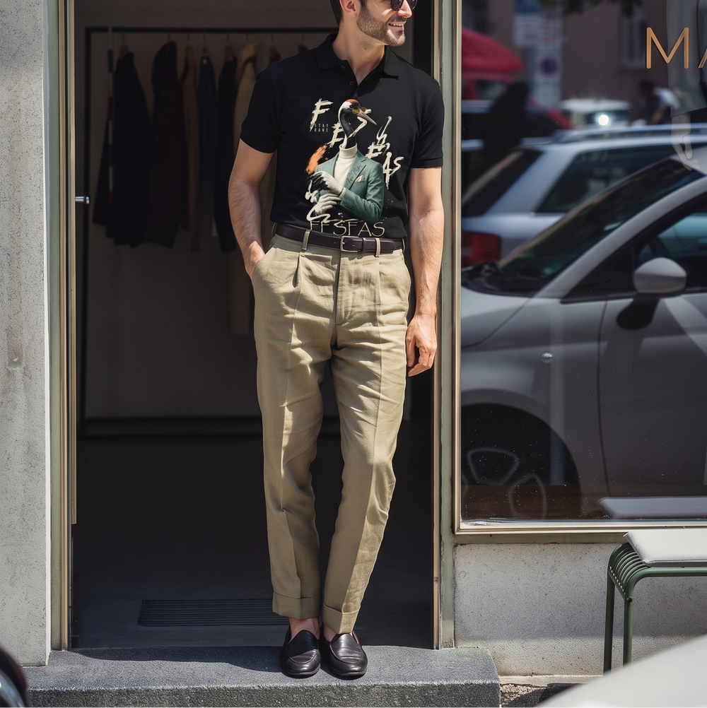 FesFas Mr. Crane-print Polo Shirt