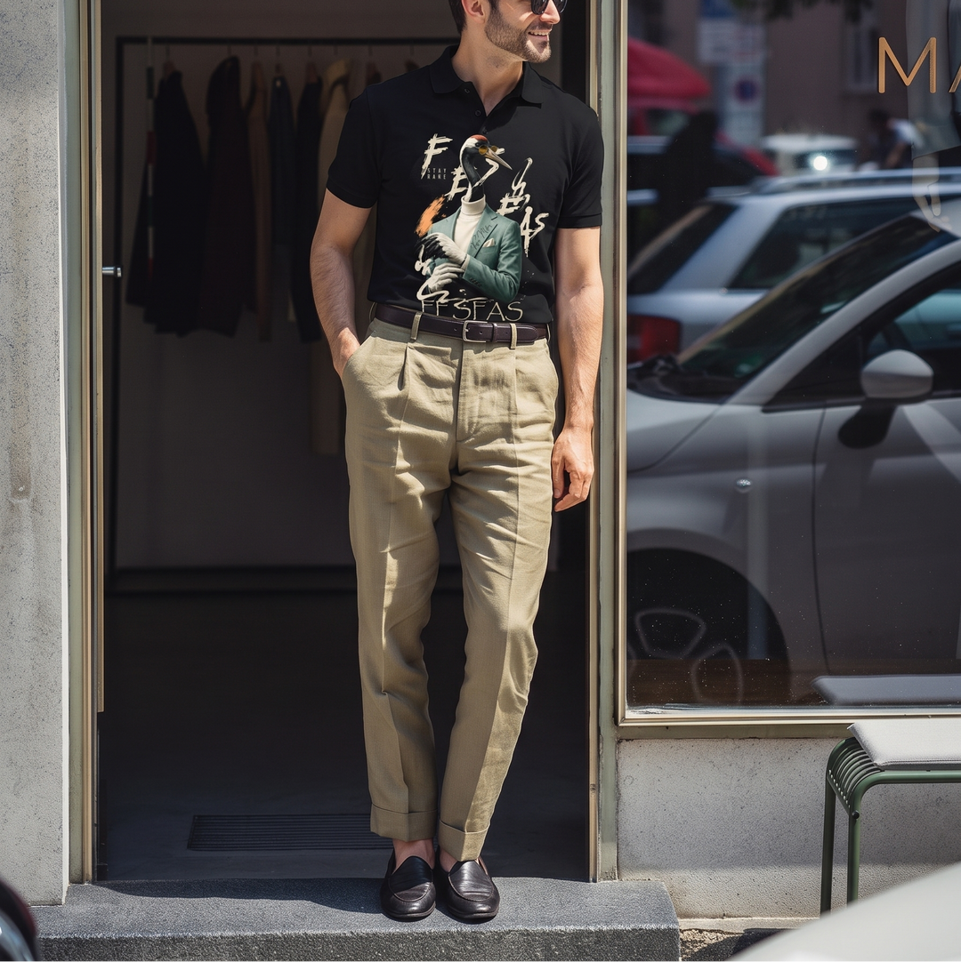 FesFas Mr. Crane-print Polo Shirt