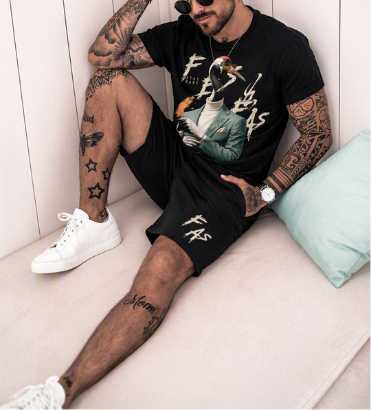 FesFas Mr. Crane-print T-shirt Set