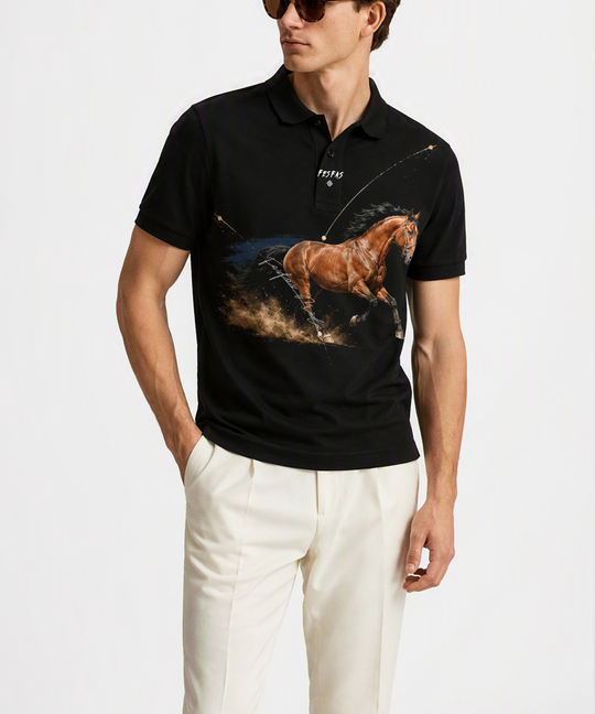 FesFas meadow horse-print Polo Shirt