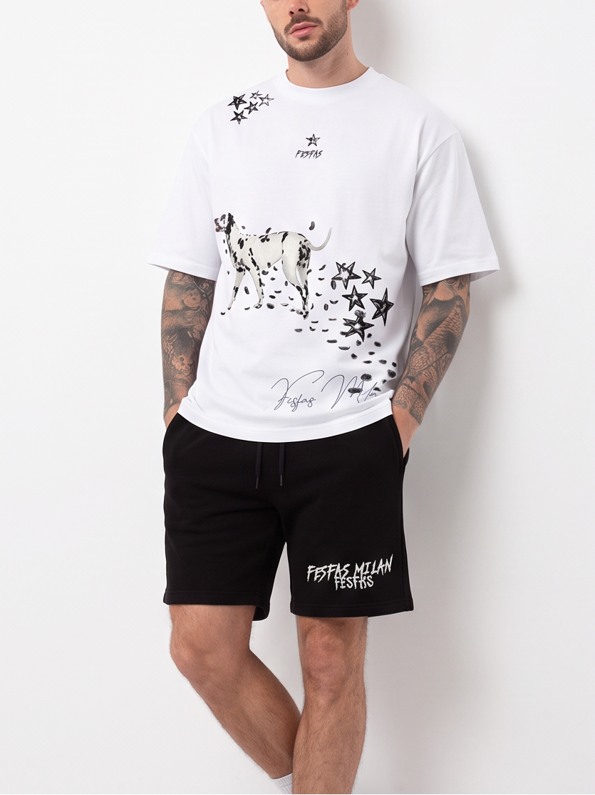 FesFas dalmatian-print T-shirt Set