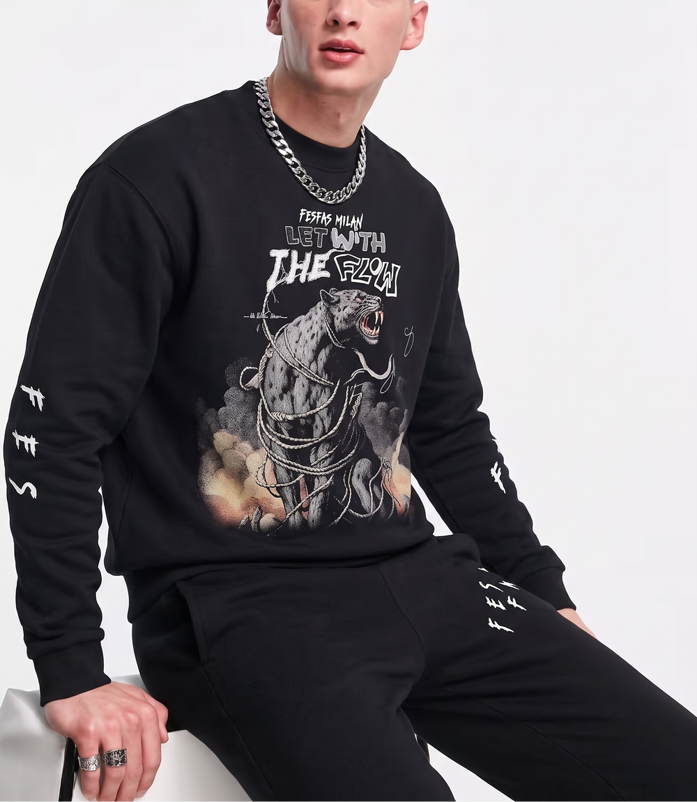 FesFas Flow Panther-print Sweatshirt