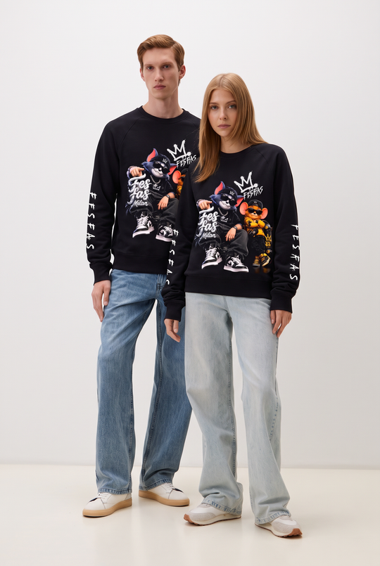 FesFas Street Crew-print Sweatshirt