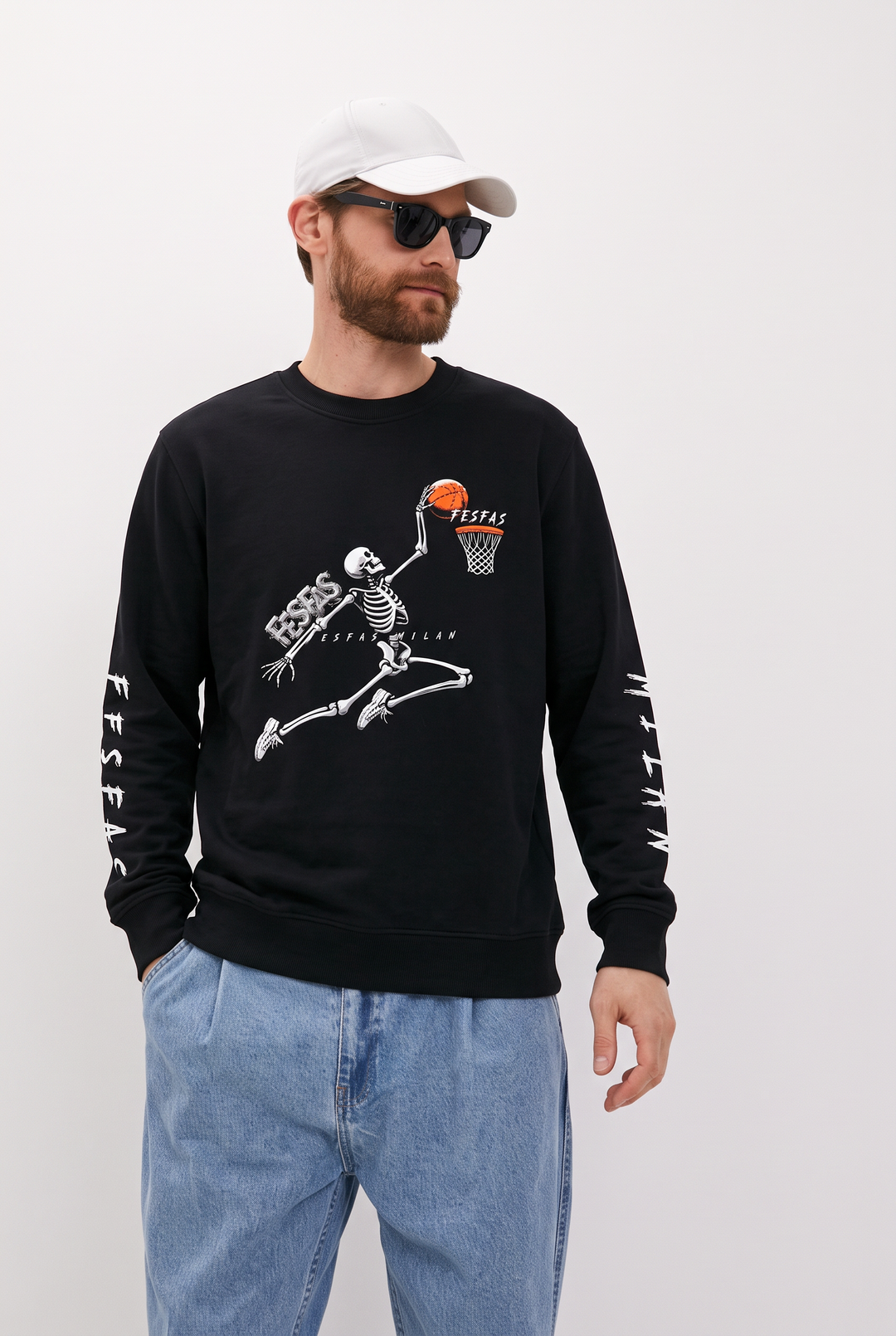 FesFas Skeleton Dunk-print Sweatshirt