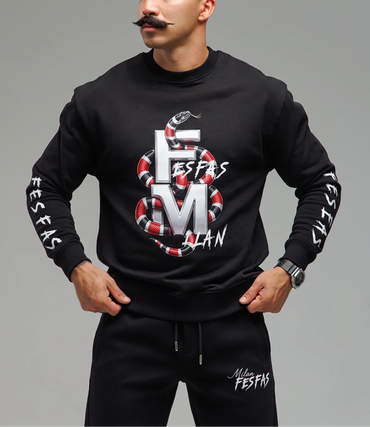 FesFas Snake Monogram-print Sweatshirt