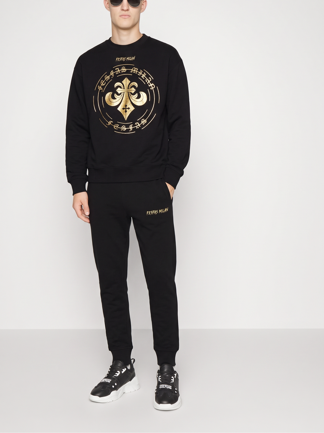 FesFas golden circle-print Sweatshirt