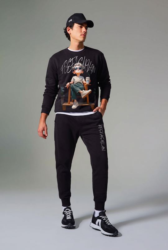 FesFas Boy-print Sweatshirt Set