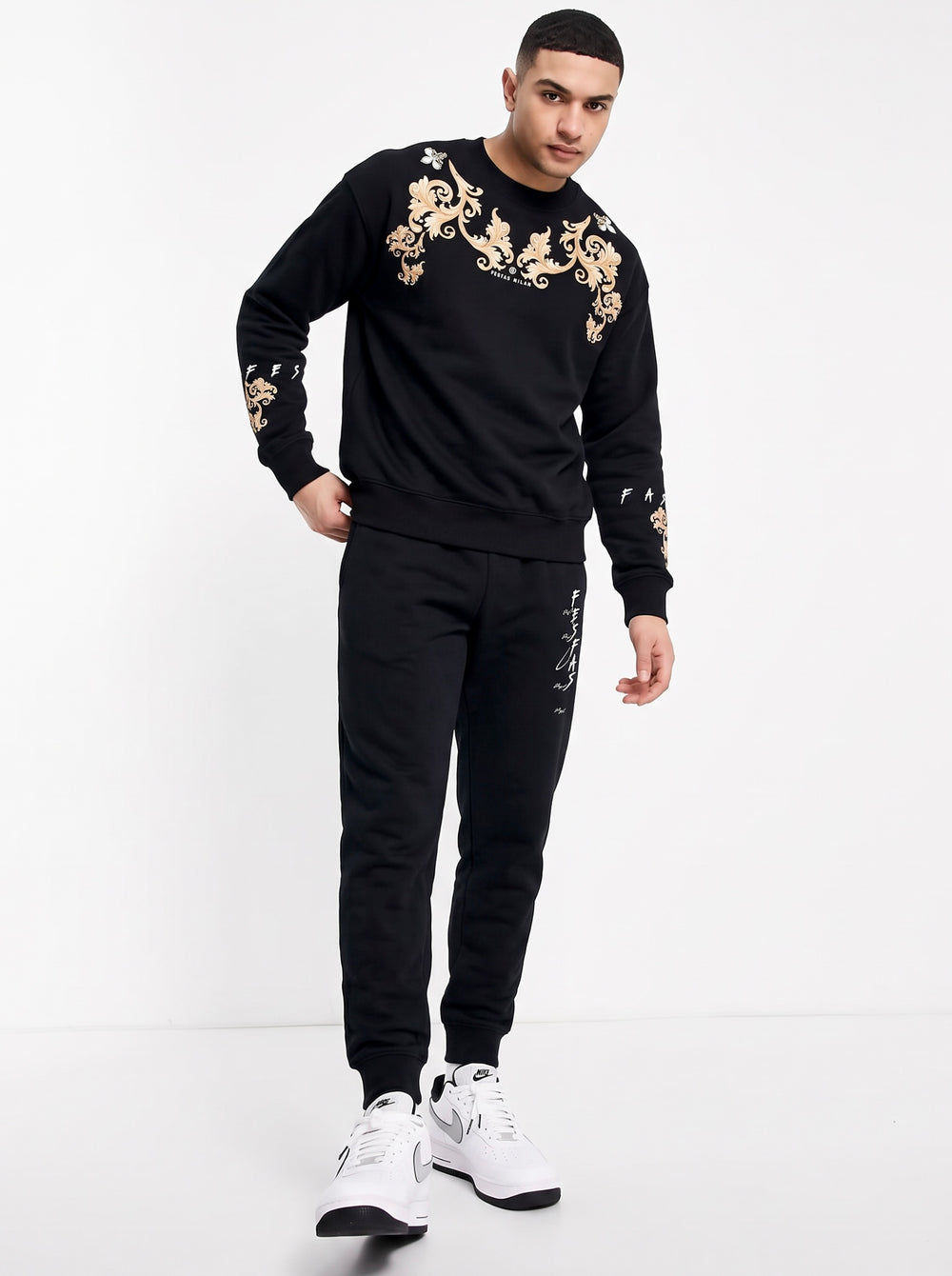 FesFas Baroque-print Sweatshirt Set