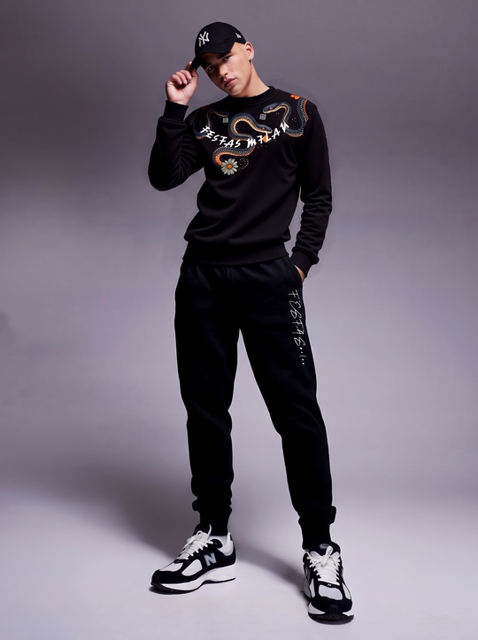 FesFas Snake-print Sweatshirt Set