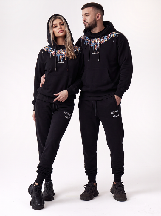 FesFas Abstract Swirl-print Hoodie Set