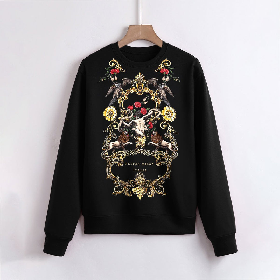 FesFas Baroque-print Sweatshirt | Black | Men