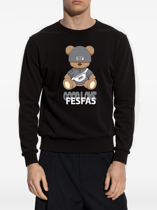 FesFas bear-print Sweatshirt | Black | Men