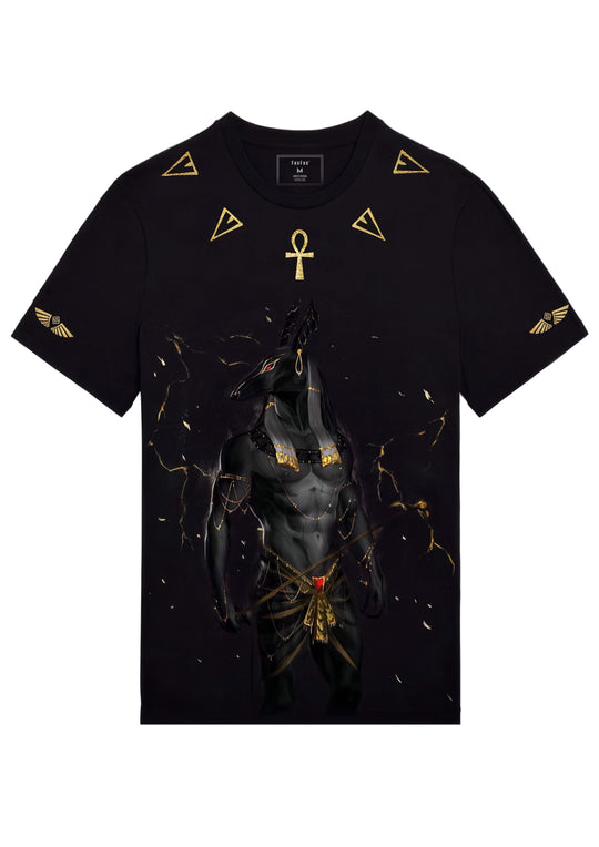FesFas Anubis-print T-shirt | Black | Men