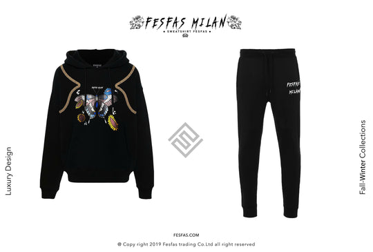 FesFas Butterfly-print Hoodie Set