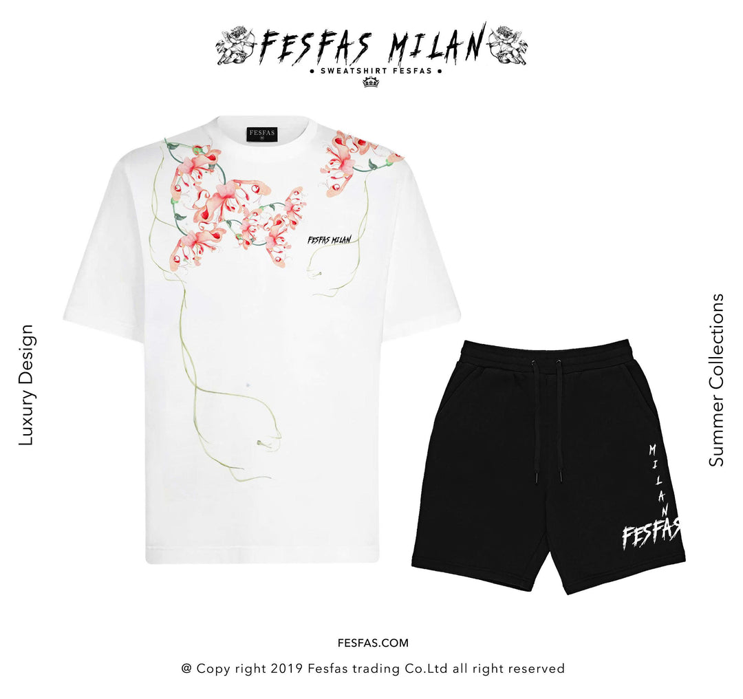 FesFas Cherry Blossom-print T-shirt Set