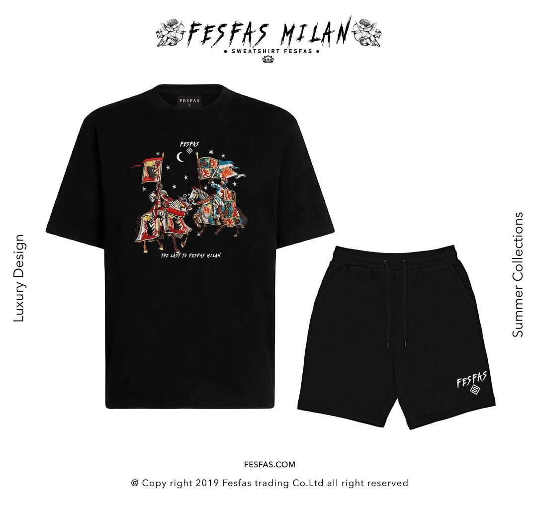 FesFas Knights-print T-shirt Set