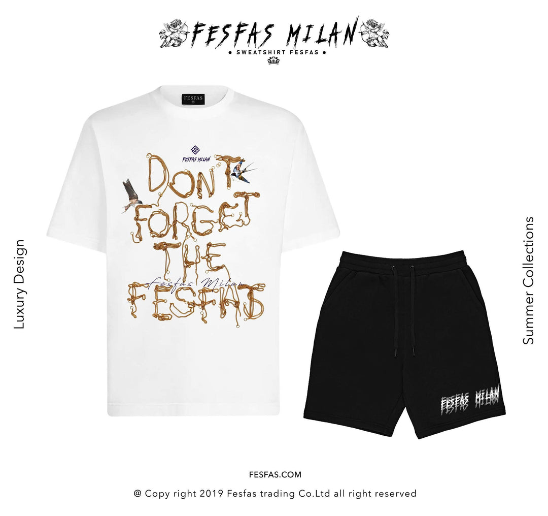 FesFas Don't Forget-print T-shirt Set