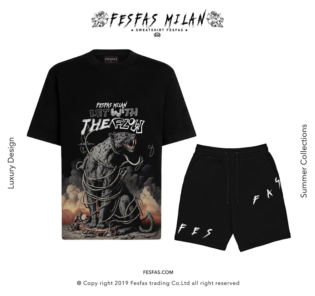FesFas Flow Panther-print T-shirt Set