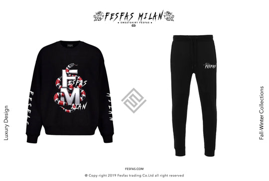 FesFas Snake Monogram-print Sweatshirt Set