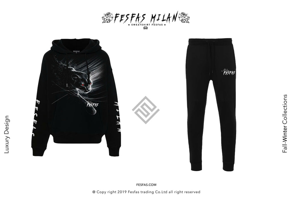 FesFas Shadow Panther-print Hoodie Set