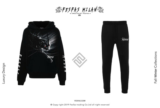 FesFas Shadow Panther-print Hoodie Set