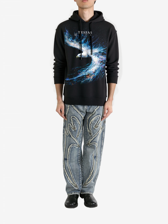 FesFas eagle-print Hoodie Set | Black | Men