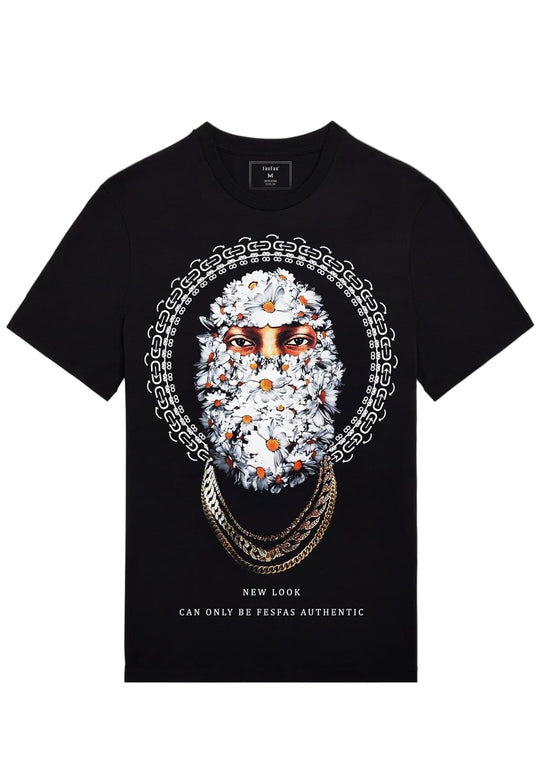 FesFas floral mask-print T-shirt | Black | Men