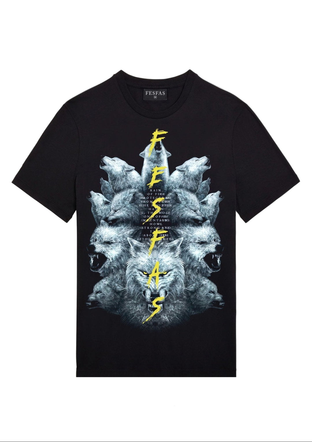 FesFas Wolf-print T-shirt | Black | Men