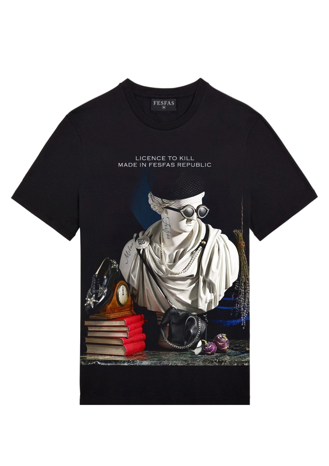 FesFas Bust Sculpture-print T-shirt | Black | Men