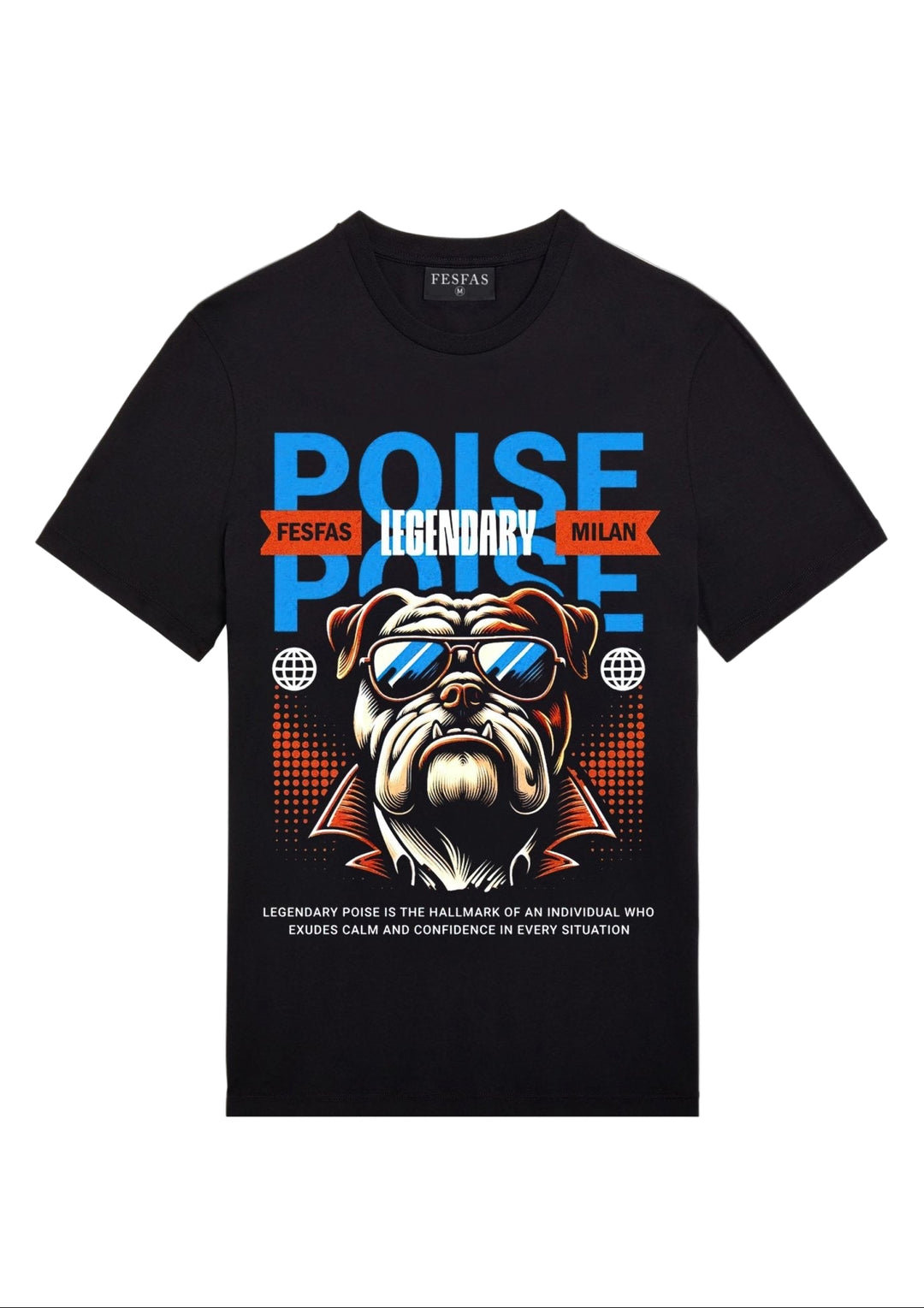 FesFas Bulldog-print T-shirt | Black | Men