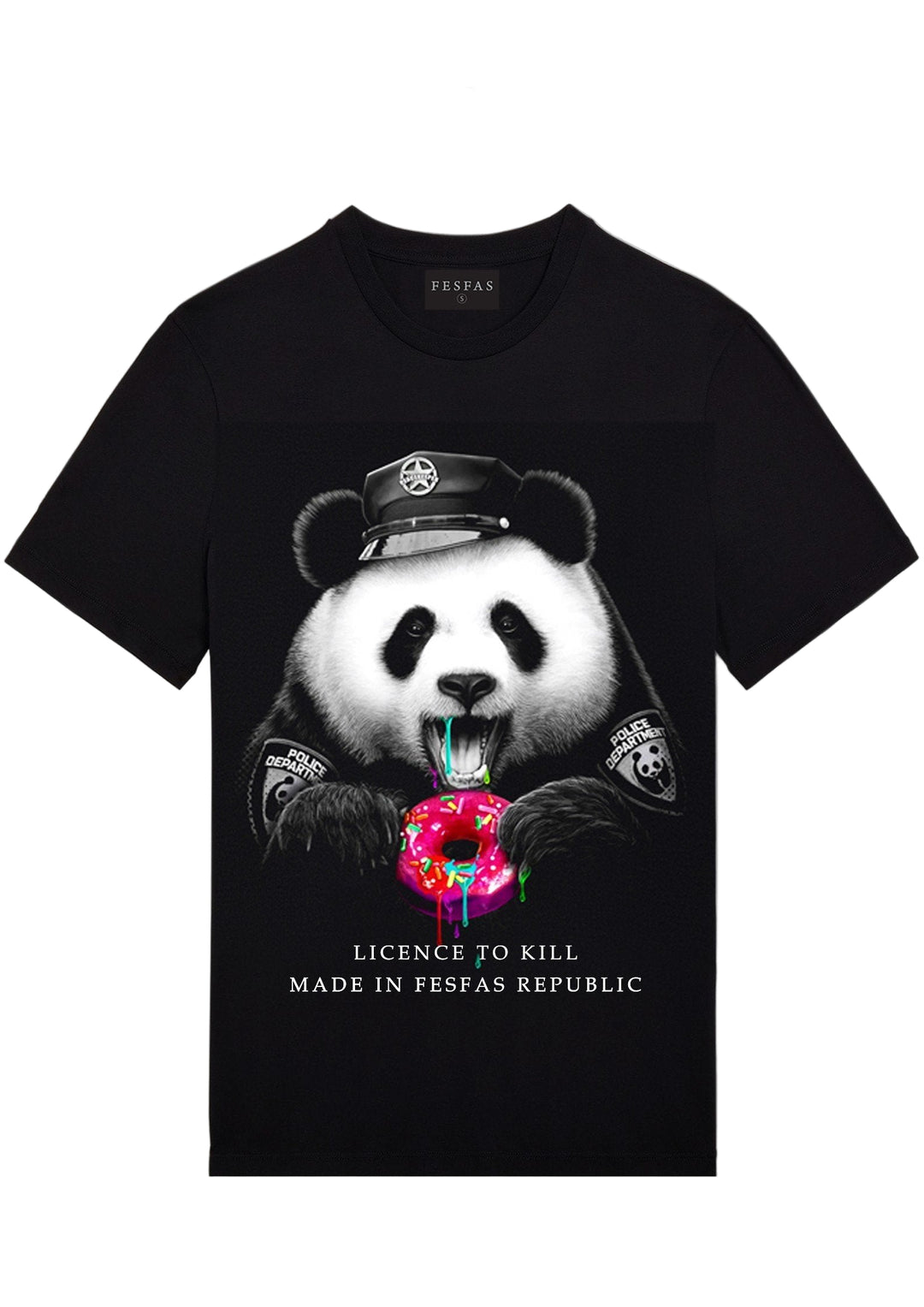 FesFas Panda-print T-shirt | Black | Men