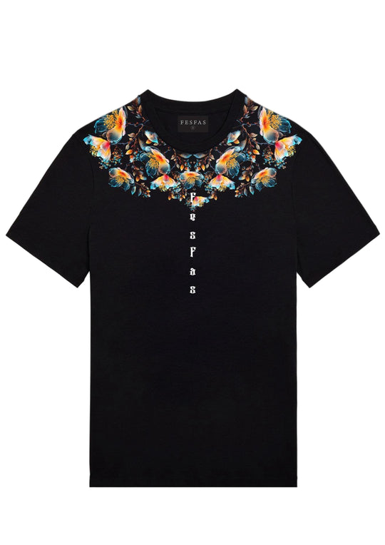 FesFas flowers-print T-shirt | Black | Men